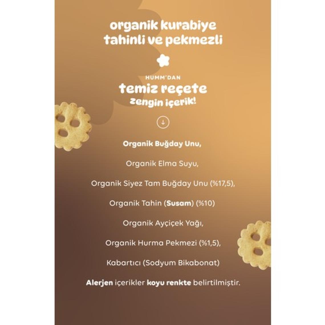 Organik Vegan Tahinli ve Pekmezli Kurabiye - 55G