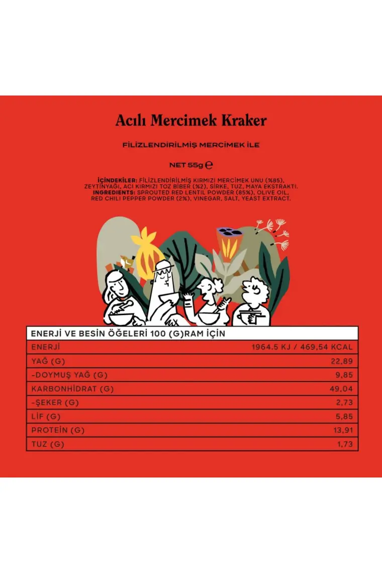 The Good Wild Acılı Mercimek Kraker 55 gr