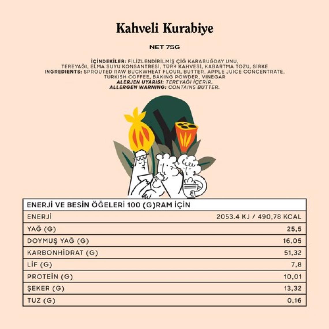 The Good Wild Glütensiz, İlave Şekersiz Kahveli Kurabiye 75 G