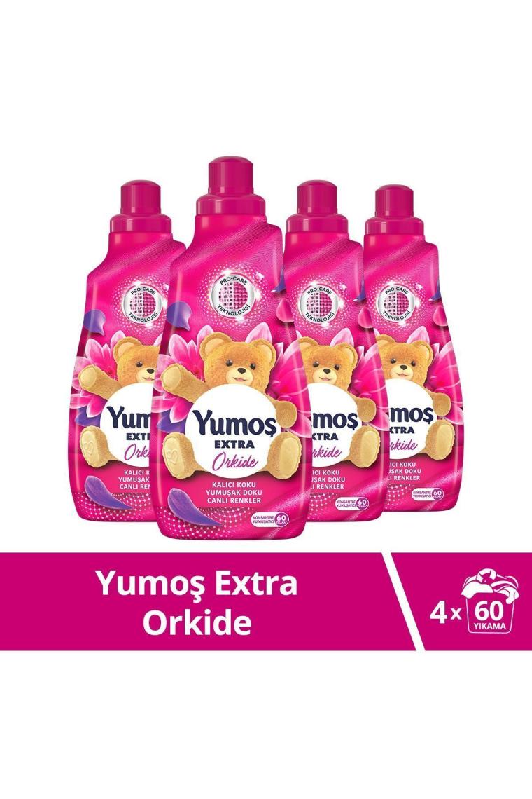 Extra Konsantre Çamaşır Yumuşatıcısı Orkide 1440 ml 60 Yıkama 4 Adet