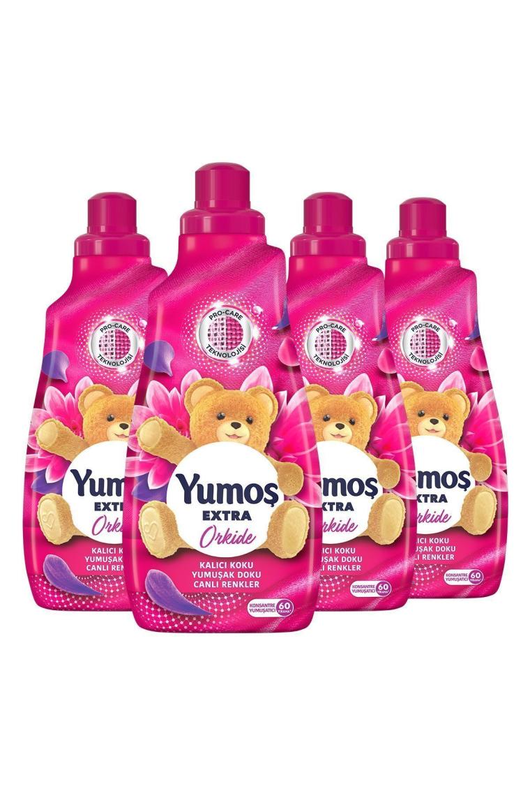 Extra Konsantre Çamaşır Yumuşatıcısı Orkide 1440 ml 60 Yıkama 4 Adet