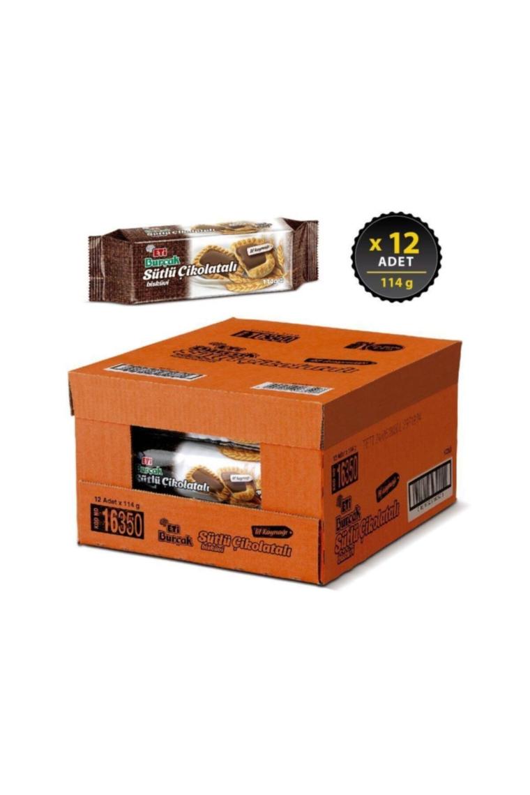 Eti Burçak Sütlü Kremalı Bisküvi 100 gr 12'li Koli