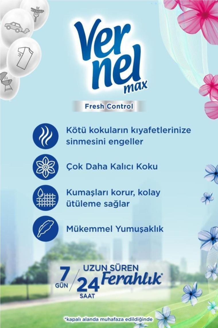 Max Konsantre Çamaşır Yumuşatıcısı 1320ml (55 Yıkama) Buz Serinliği