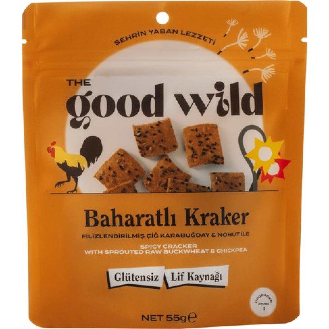 The Good Wild Glütensiz, İlave Şekersiz Baharatlı Kraker 55 gr