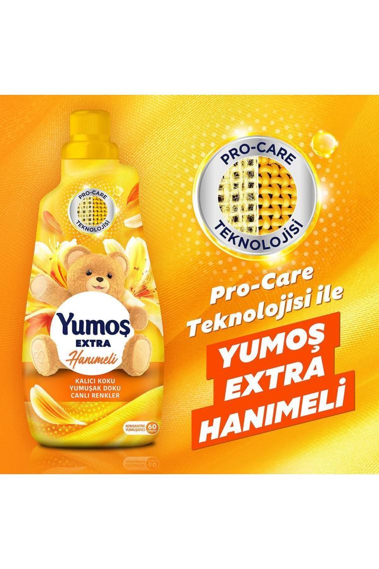 Extra Konsantre Çamaşır Yumuşatıcısı Hanımeli 1440 ml 60 Yıkama 2 Adet