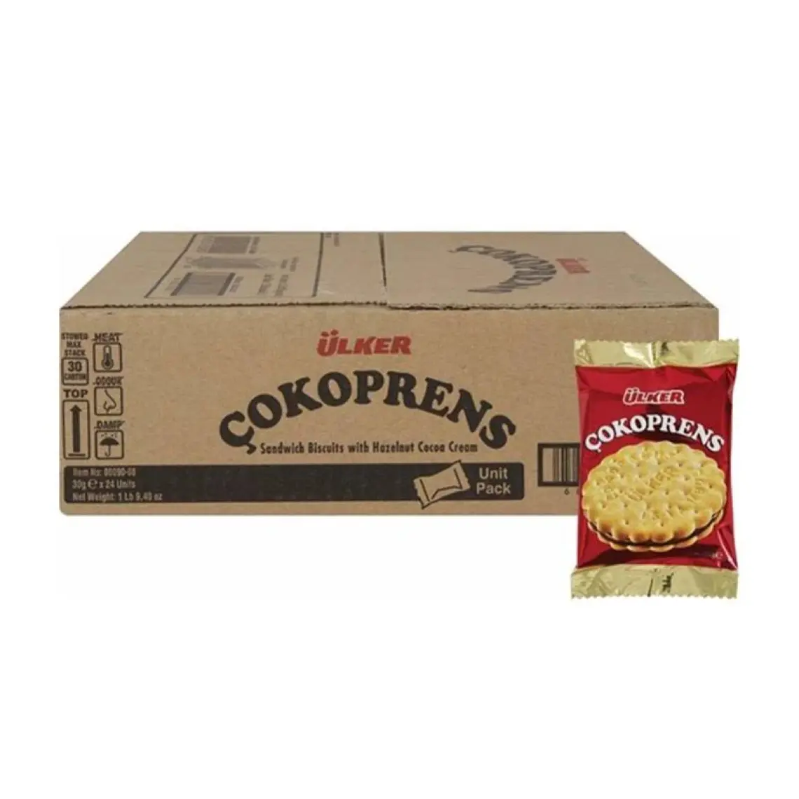Ülker Çokoprens Tekli Bisküvi 30 gr x 24'lü