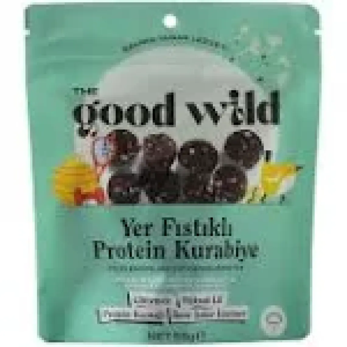 The Good Wild Glütensiz, İlave Şekersiz Yer Fıstıklı Protein Kurabiye 55 gr