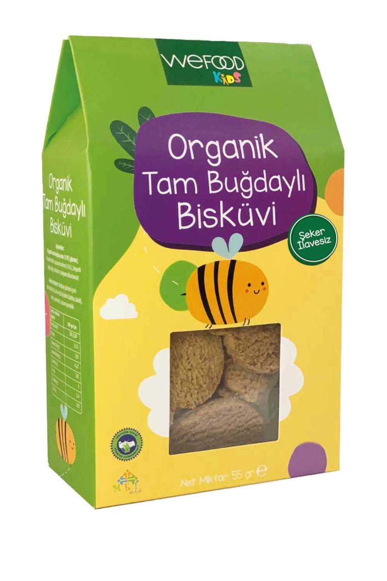 Kids Organik Tam Buğdaylı Bisküvi 55gr