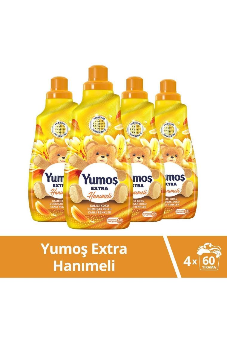 Extra Konsantre Çamaşır Yumuşatıcısı Hanımeli 1440 ml 60 Yıkama 4 Adet