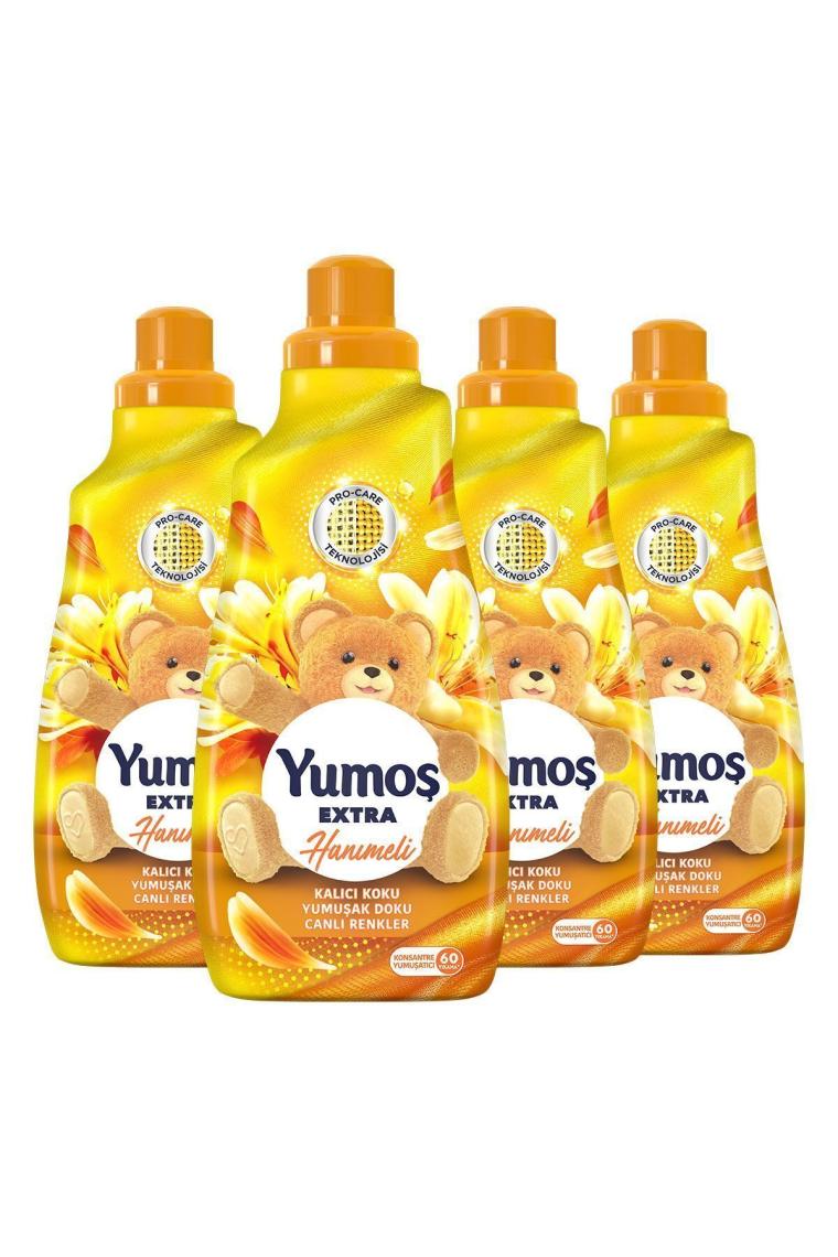 Extra Konsantre Çamaşır Yumuşatıcısı Hanımeli 1440 ml 60 Yıkama 4 Adet