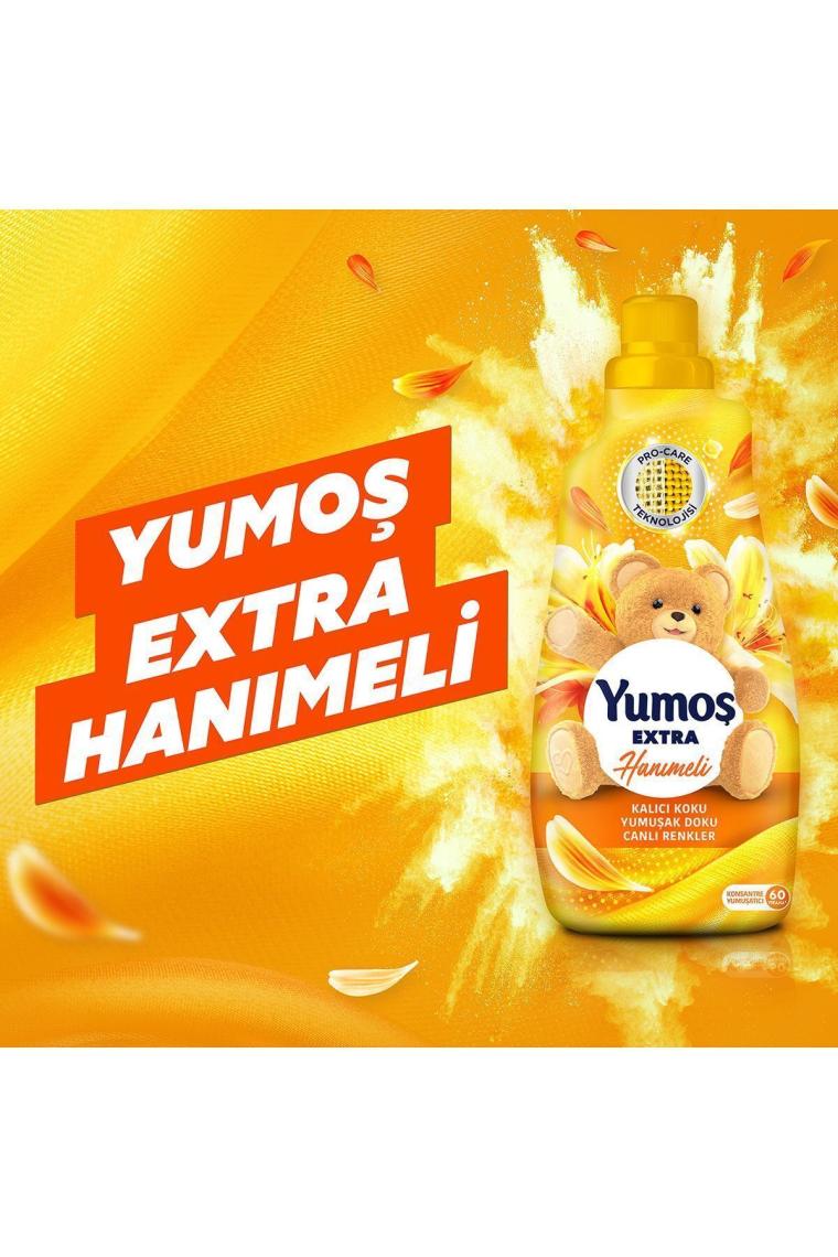Extra Konsantre Çamaşır Yumuşatıcısı Hanımeli 1440 ml 60 Yıkama 4 Adet