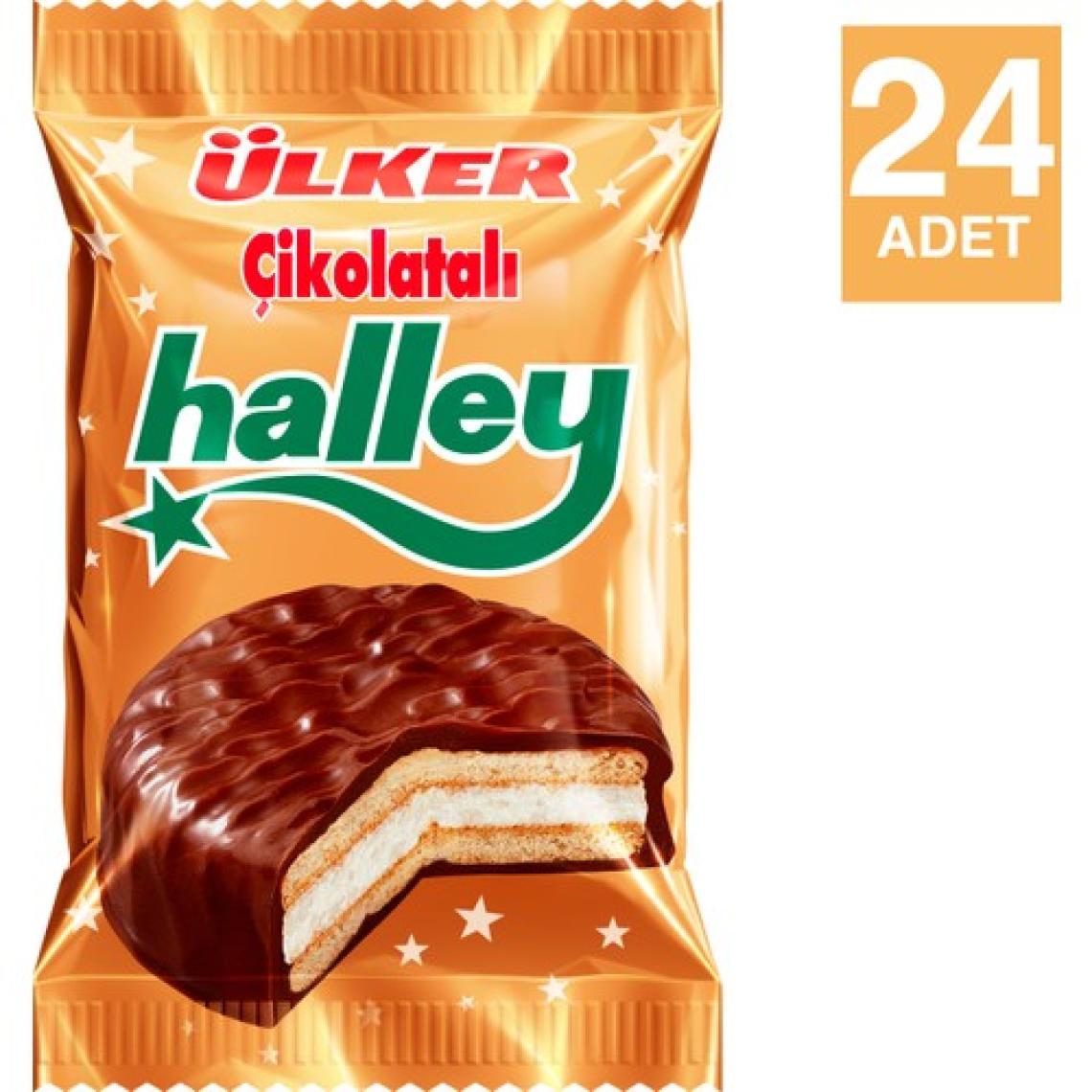 Ülker Halley Çikolata Kaplı Bisküvi 30 gr x 24