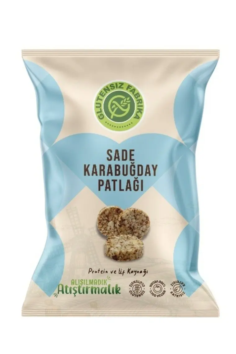 Glutensiz Fabrika Mini Karabuğday Patlağı 24 g x 10 Adet (Glütensiz & Vegan)