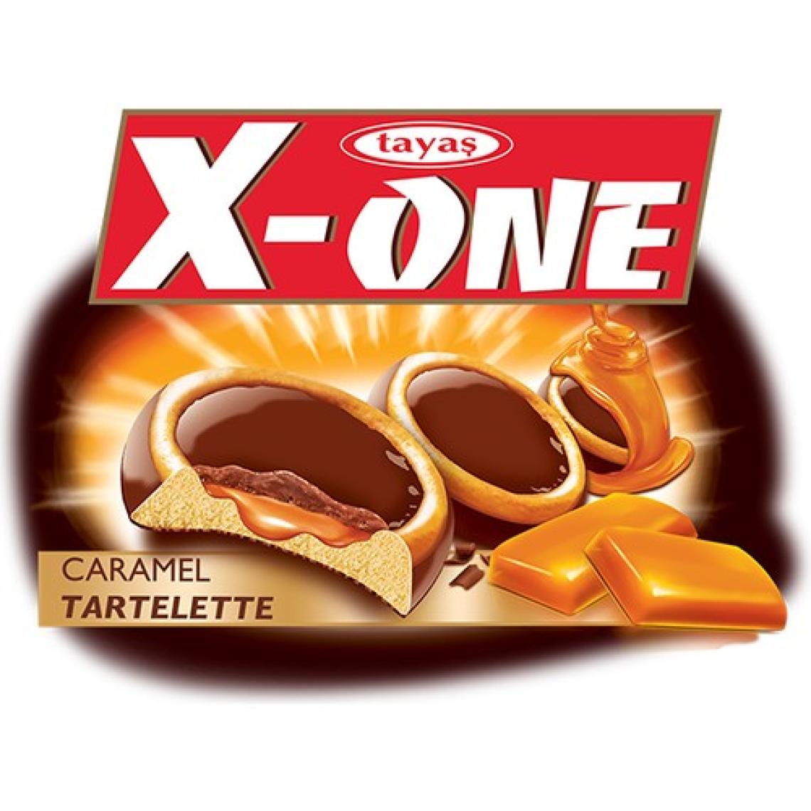 Tayaş X-One Tartelette Karamelli Kakao Kaplı Bisküvi 20 gr x 24 Adet Kutulu
