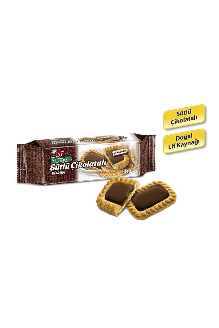 Eti Burçak Sütlü Kremalı Bisküvi 100 gr 12'li Koli