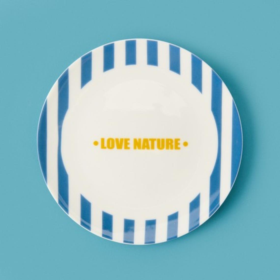 Evidea Kitchen Love Nature Tatlı Tabağı - Mavi - 19 cm