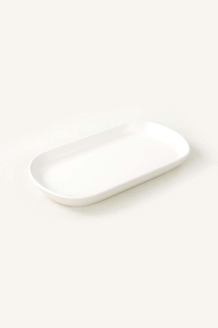 Mat Beyaz Noyan Kayık Tabak 26 Cm 2 Adet