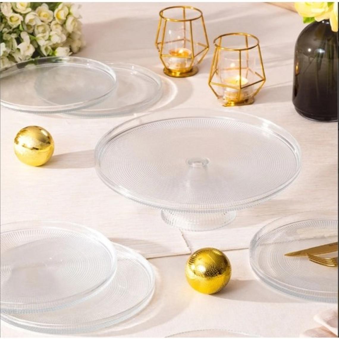 Fecra Loren 6'lı Pasta Tabağı Seti Siyah Fileli 16 cm