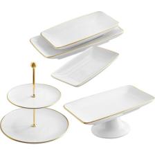 Gönül Gold 5 Parça Pasta Servis Sunum Çeyiz Seti