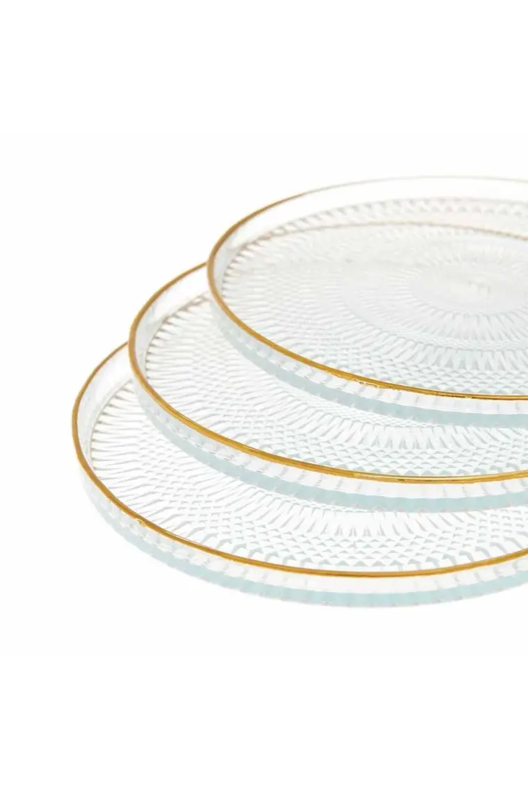 Ang Design Marsilya 7 Parça Pasta ve Kek Takımı - Şeffaf