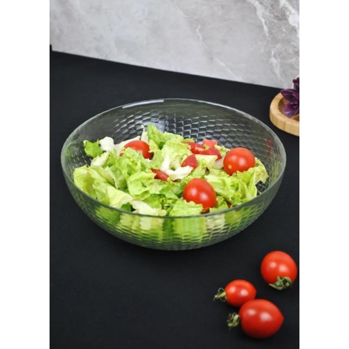 Cam Salata Tabağı Sunum Cips Tabak 22 cm Servis Kasesi Lol - 1 Adet