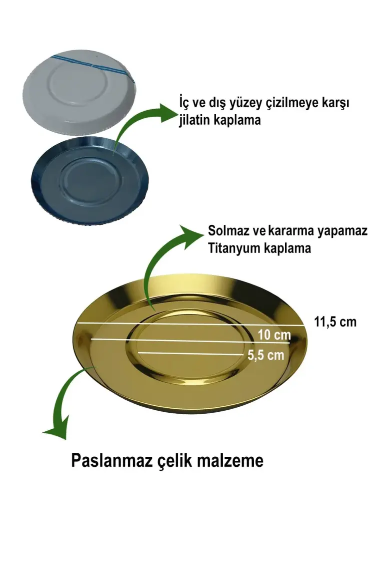 Evstyle Romantik Çay Tabağı - 6 Lı Set
