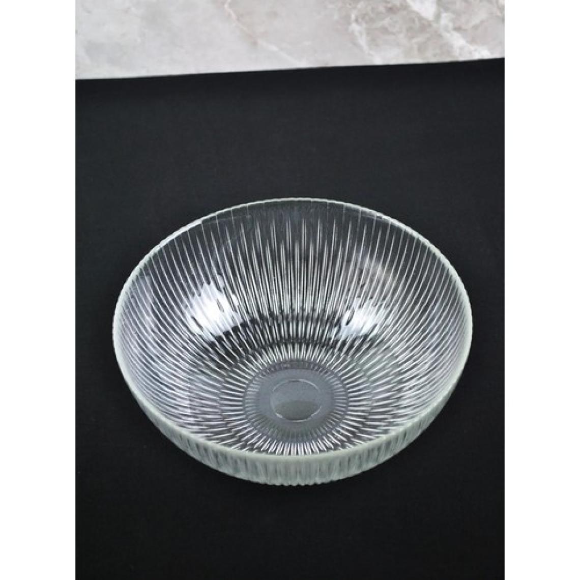 Cam Salata Tabağı Sunum Cips Tabak 21 cm Servis Kasesi Mnk- 1 Adet