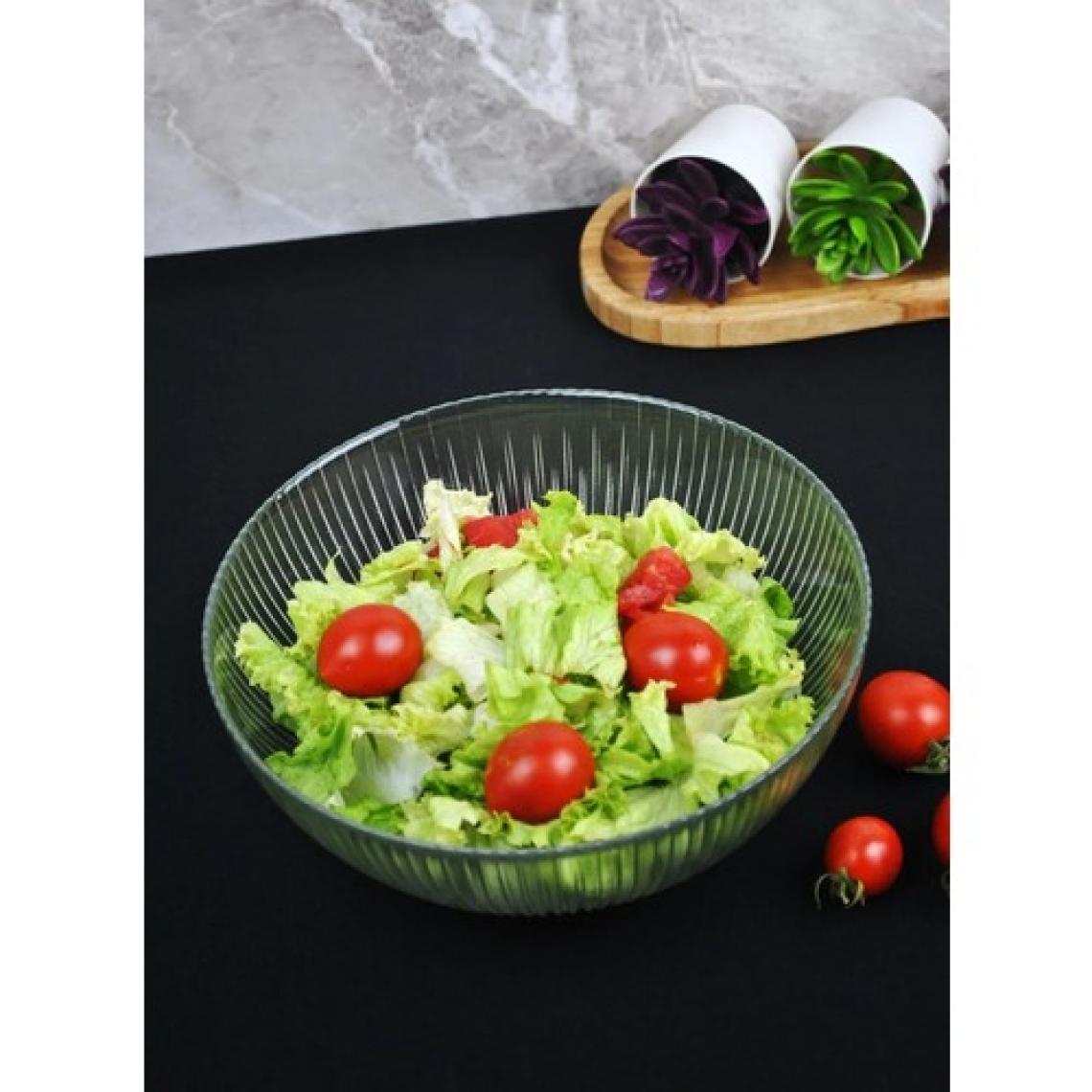 Cam Salata Tabağı Sunum Cips Tabak 21 cm Servis Kasesi Mnk- 1 Adet