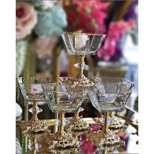 Paşabahçe 6 Adet Metal Ayaklı Gold Detaylı Magnolia-Kase-Dondurmalık-Şekerlik