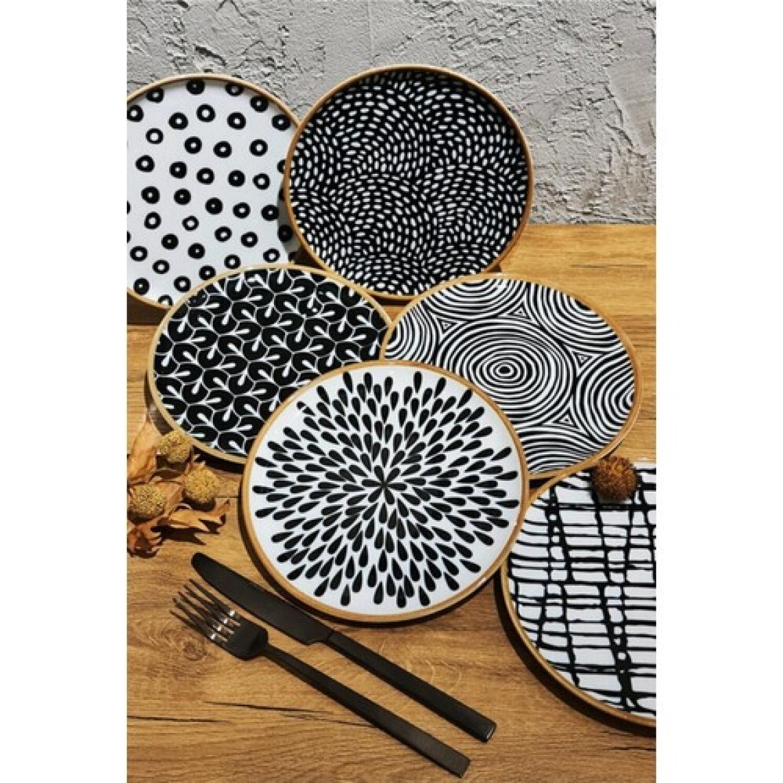 Porland Fractal 6 Parça 6 Kişilik Pasta Takımı