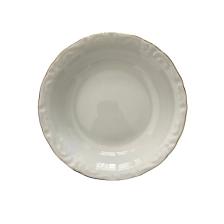 6'lı  Altın Yaldızlı 16 cm Porselen Çukur Tabak