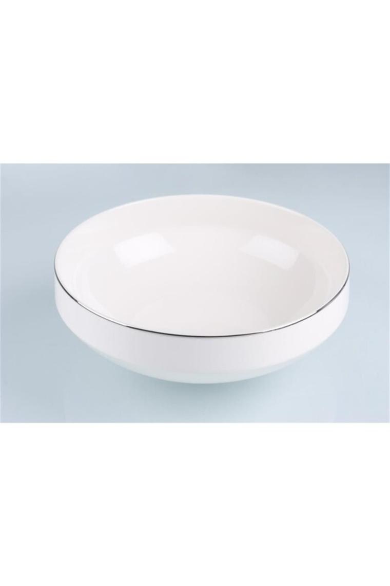 Modern Gümüş Salata Kasesi 23x8cm