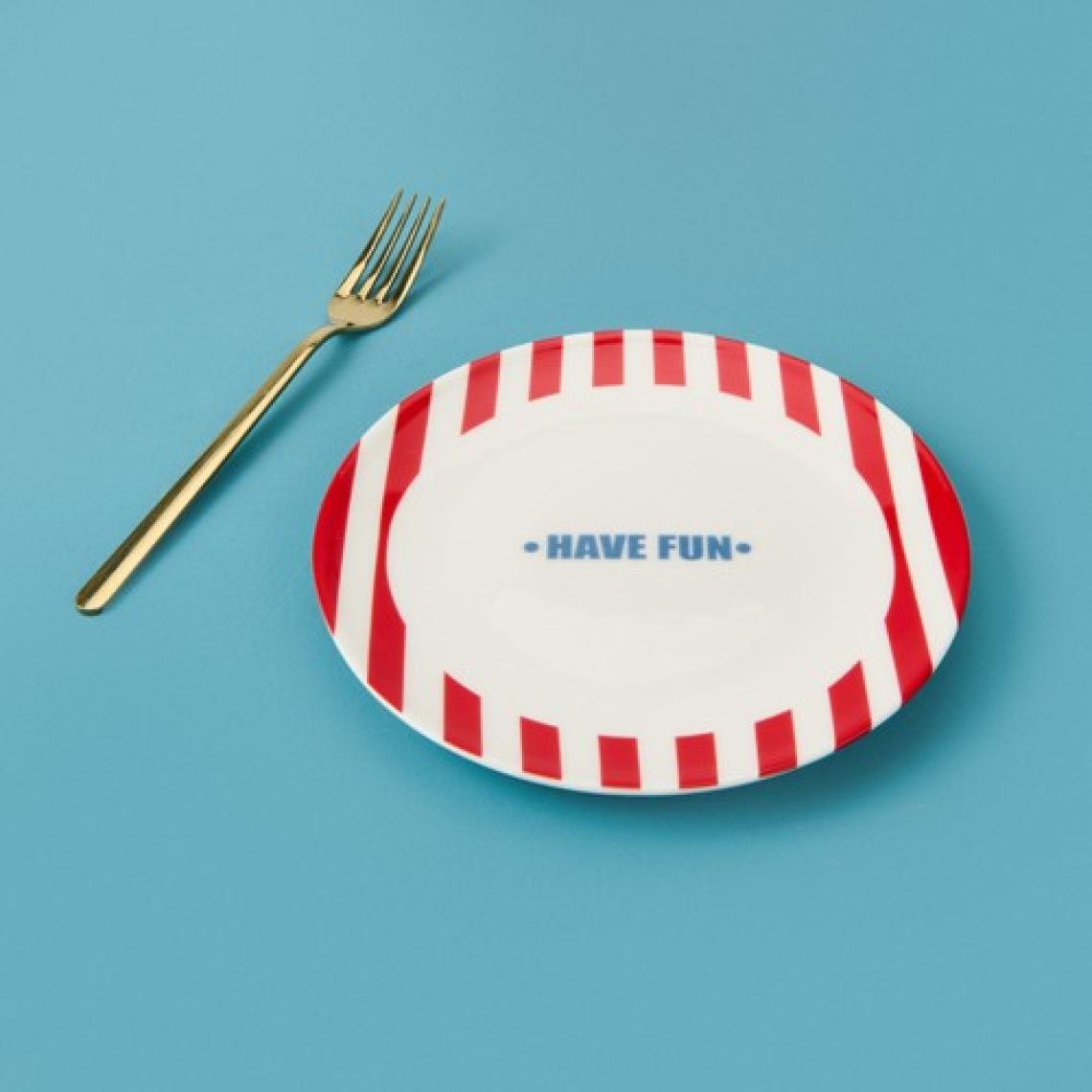 Evidea Kitchen Have Fun Tatlı Tabağı - Kırmızı - 19 cm