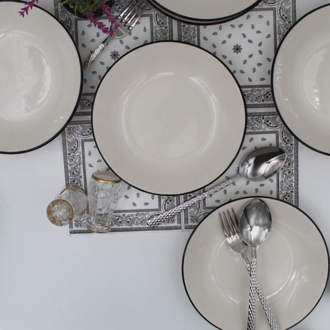 Arna Porselen Anka 20 cm Seramik Yemek Tabağı 6 Adet