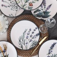 Çiçek Bahçesi Servis Tabağı 25 Cm 6 Adet - 18938-39-40-41-42-43