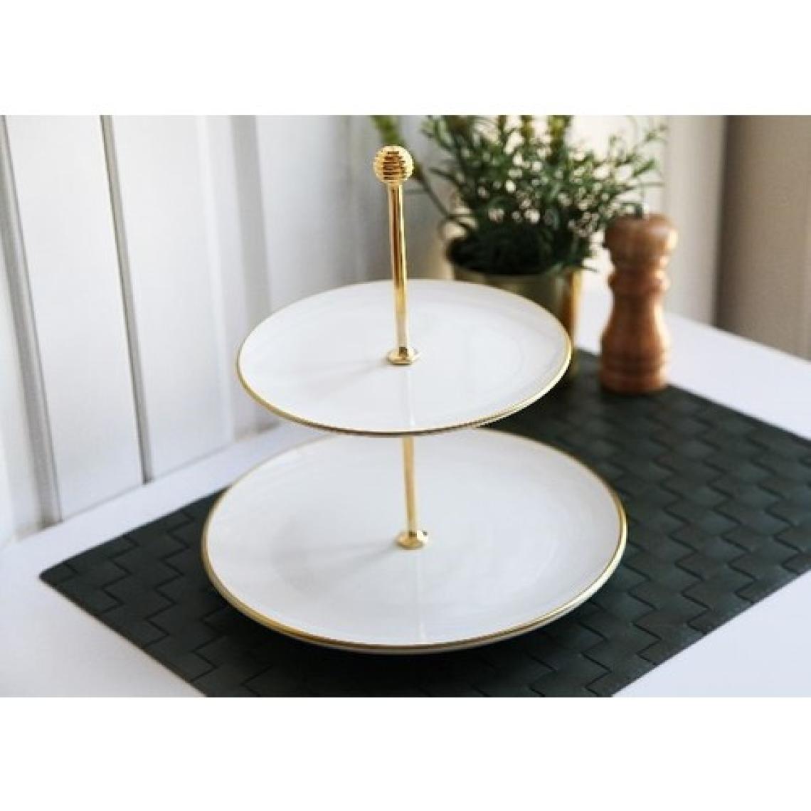 Gönül Katlı Tabak Beyaz Gold G2800