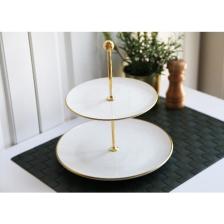 Gönül Katlı Tabak Beyaz Gold G2800