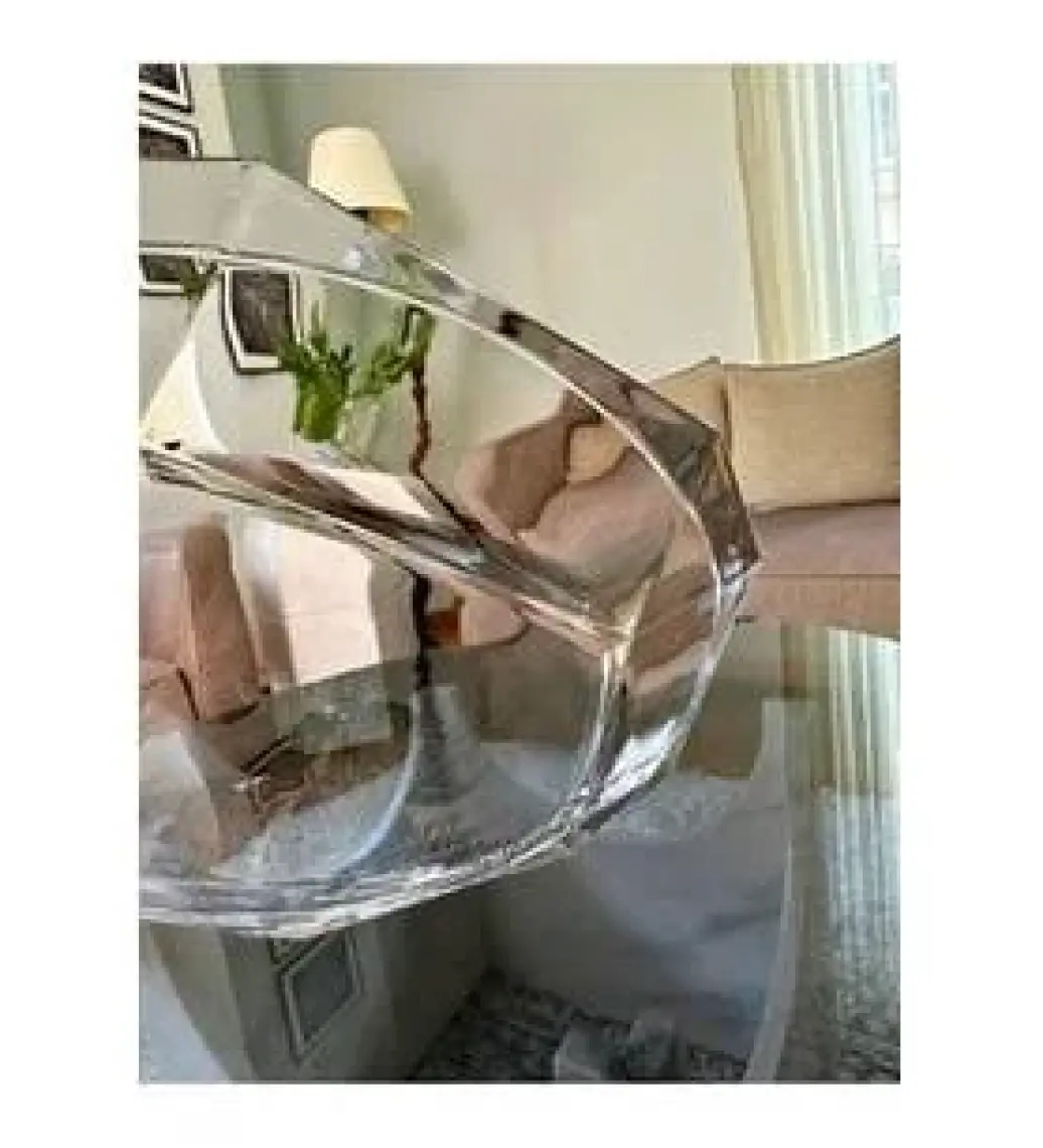 68217 Nude Reflection Serisi Kristal Cam Servis Tabağı, Sunumluk Tabak Crystallin