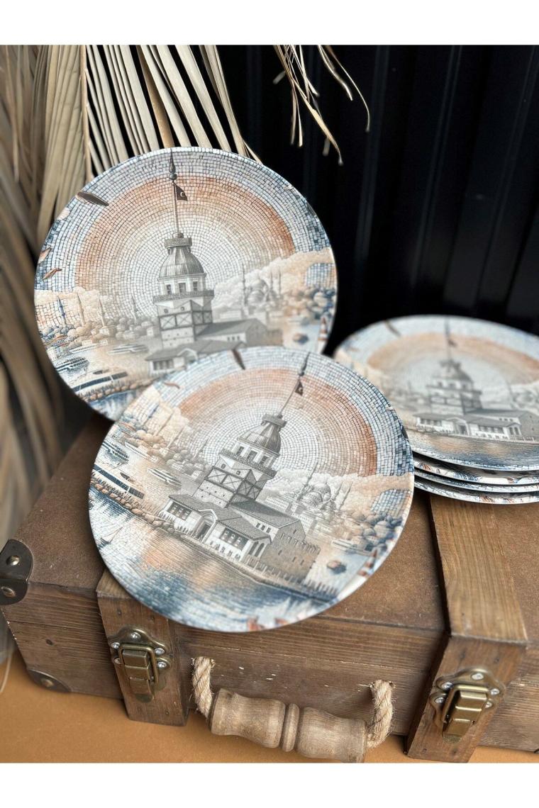 Tabak Evi Maiden Chic Porselen Pasta Tabağı 21CM 6 Kişilik 6 Parça