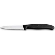 Siyah 6.7633 Swiss Classic 8 Cm Tırtıklı Soyma Bıçağı Siyah Paslanmaz Çelik