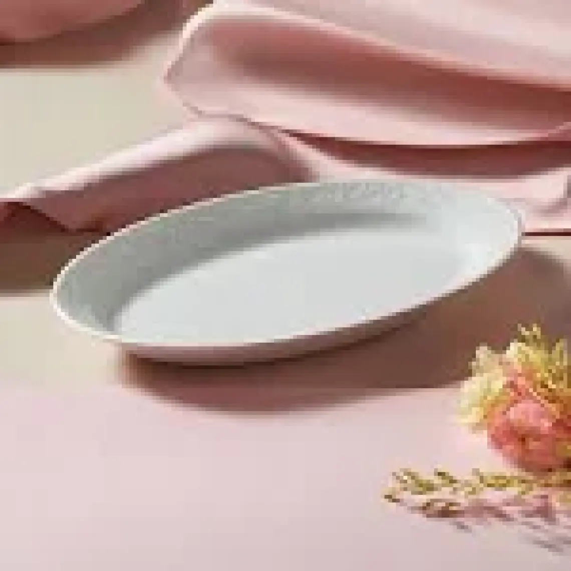 Güral Porselen Bahar Dalı 2 Adet 25 cm Kayık Tabak