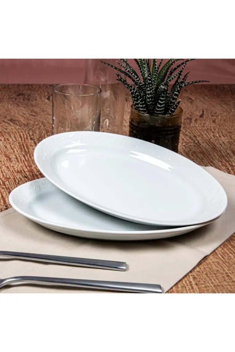 Güral Porselen Bahar Dalı 2 Adet 25 cm Kayık Tabak