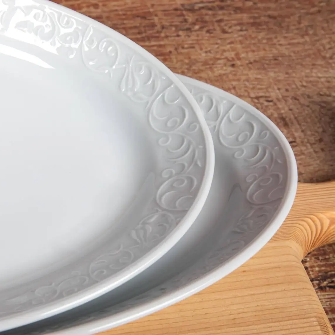 Güral Porselen Bahar Dalı 2 Adet 25 cm Kayık Tabak