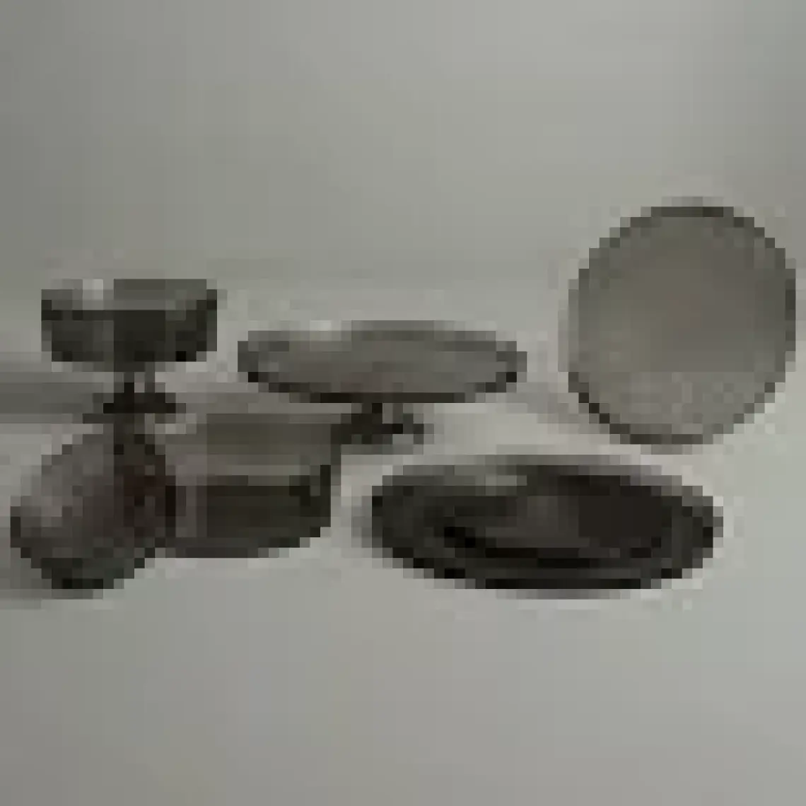 Linens Gleam Cam 32 cm Ayaklı Servis Füme
