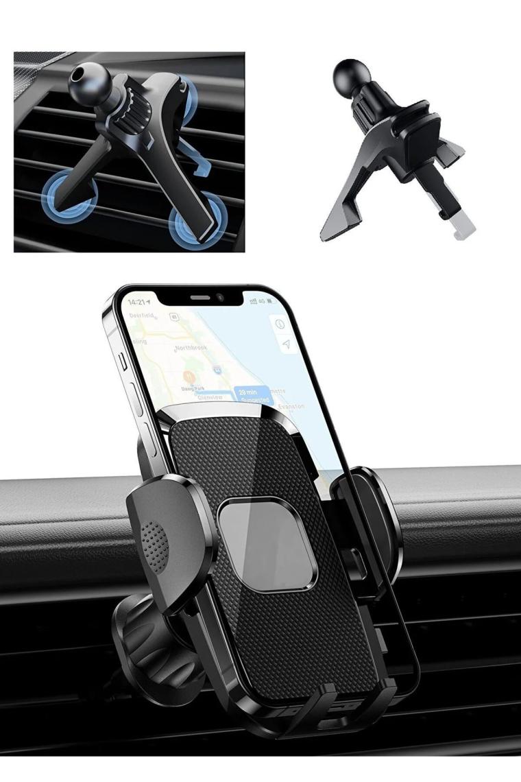 Klipsli Araç Telefon Tutacağı Klima Peteği Araba Telefon Tutacağı Metal Klipsli Düşmeme Garantili