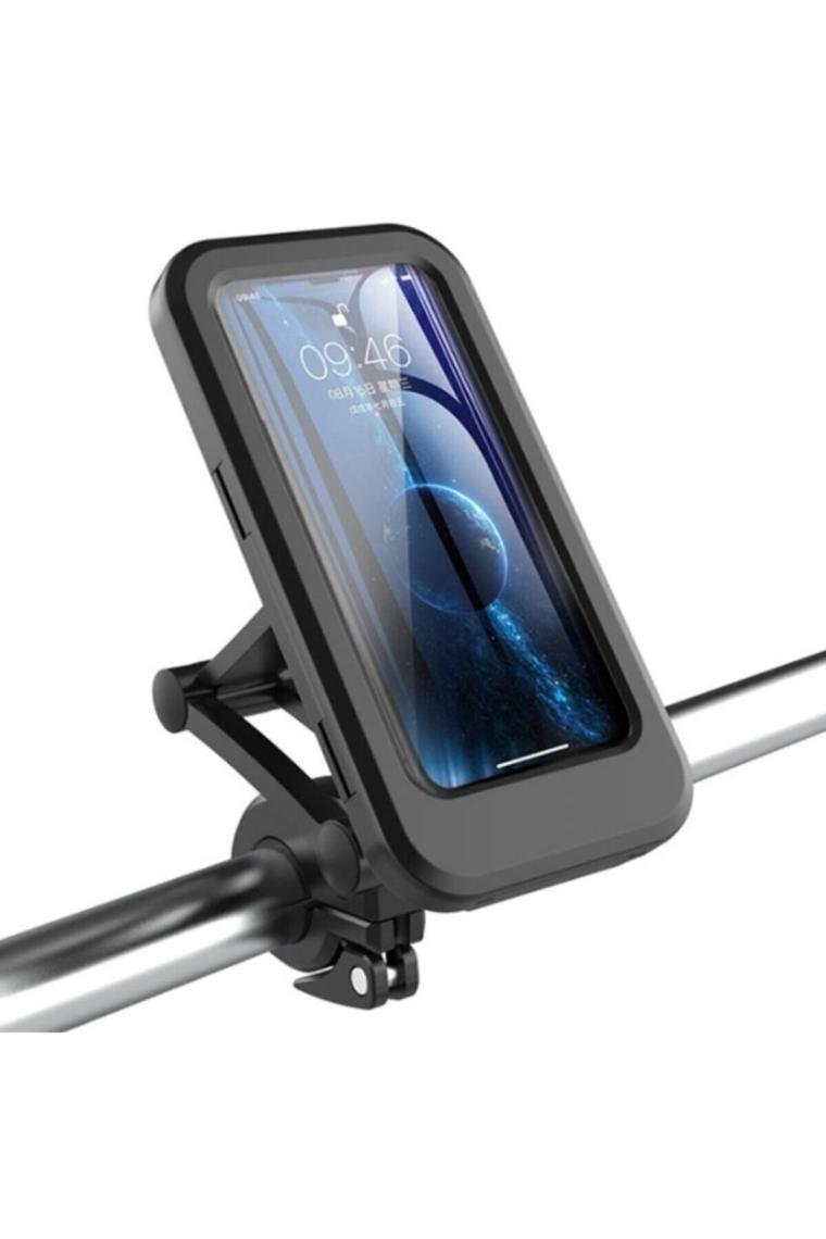 Portatif Universal Motosiklet Bisiklet Su Geçirmez Telefon Tutucu Siyah