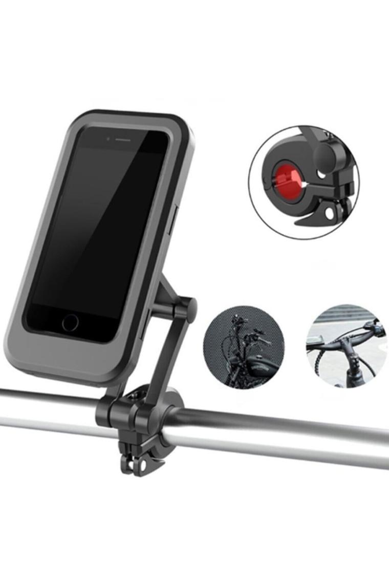 Portatif Universal Motosiklet Bisiklet Su Geçirmez Telefon Tutucu Siyah