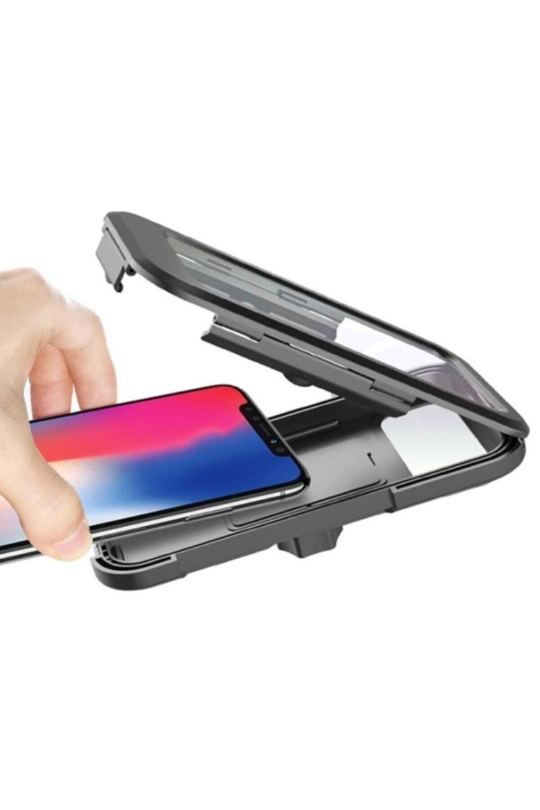 Portatif Universal Motosiklet Bisiklet Su Geçirmez Telefon Tutucu Siyah