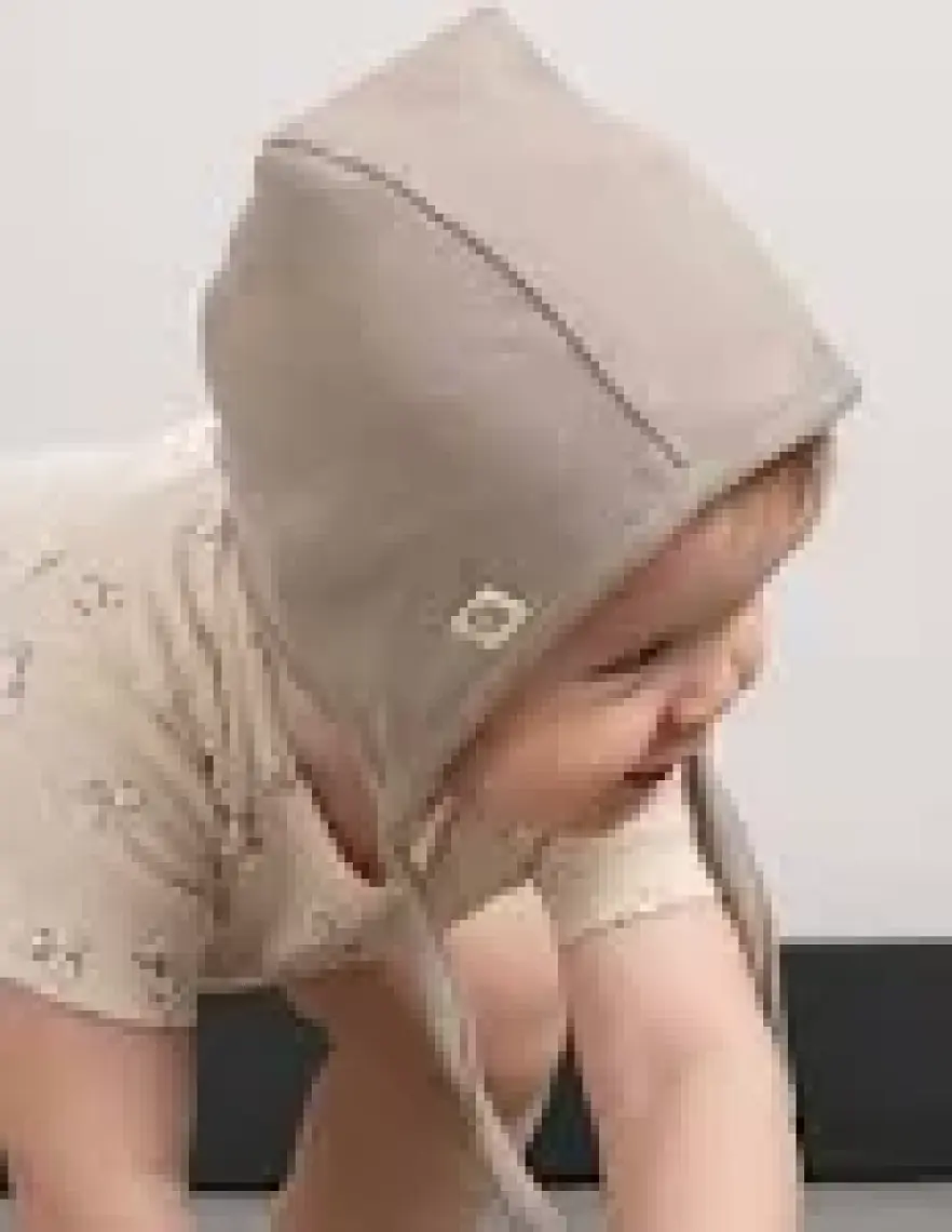 Little Gusto Organik Pamuk Ingiliz Şapka Bebek Vintage Kahve