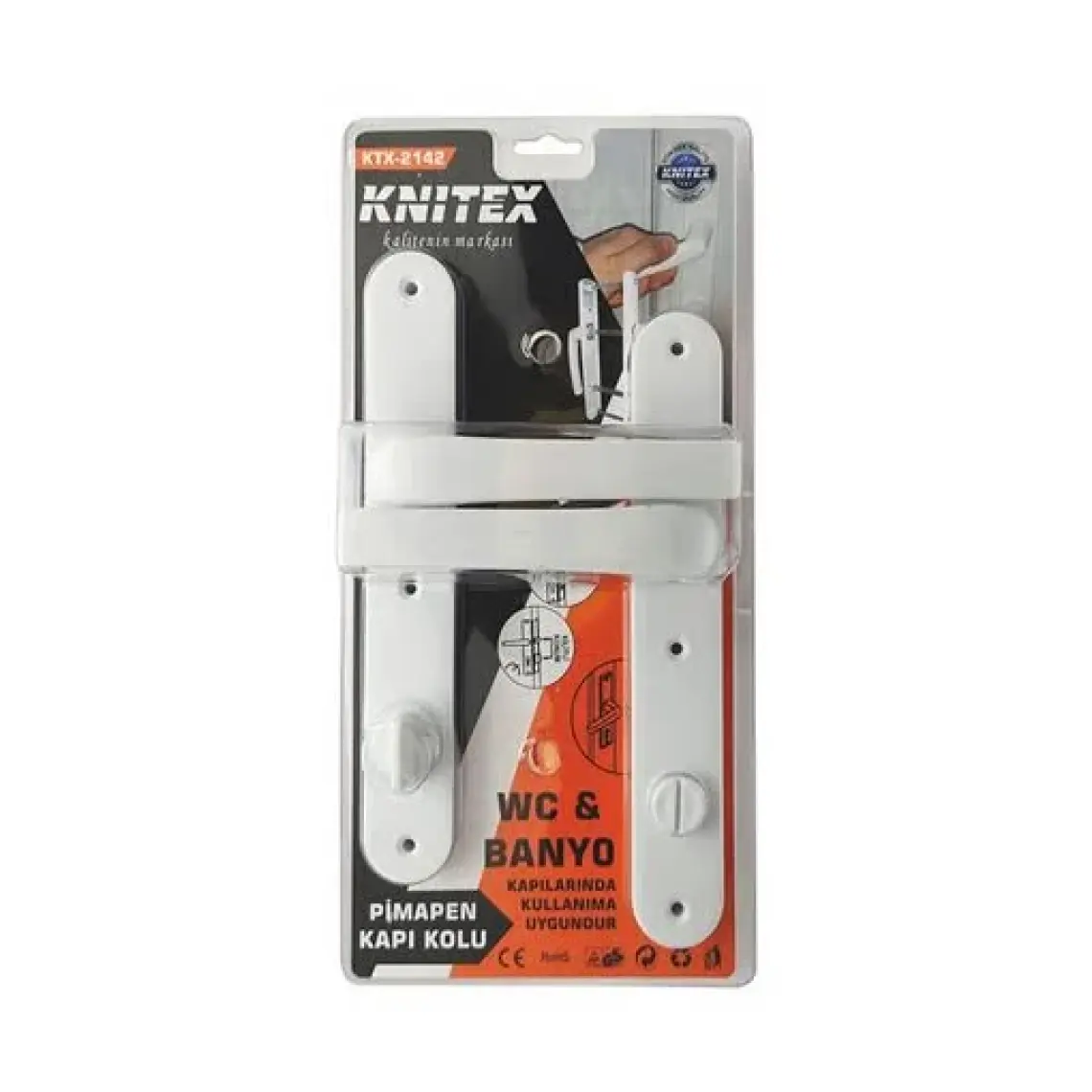 Knitex Kapı Kolu Pimapen Kahverengi Vakumlu Wc Banyo KTX2724